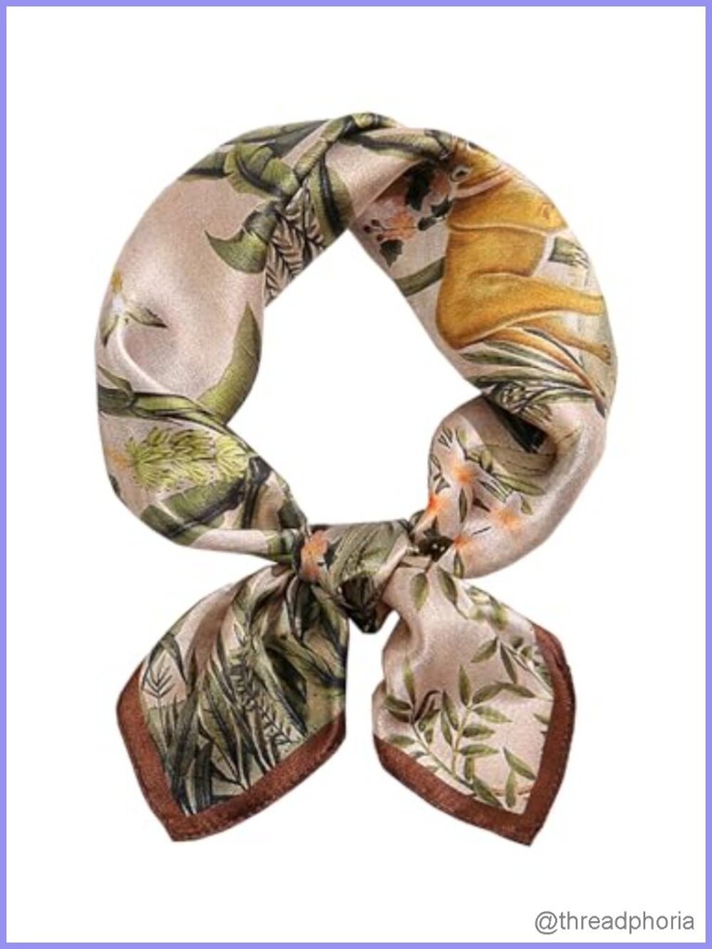 100% Mulberry Silk Small Square Scarf 21x21 Lightweight Neckerchief